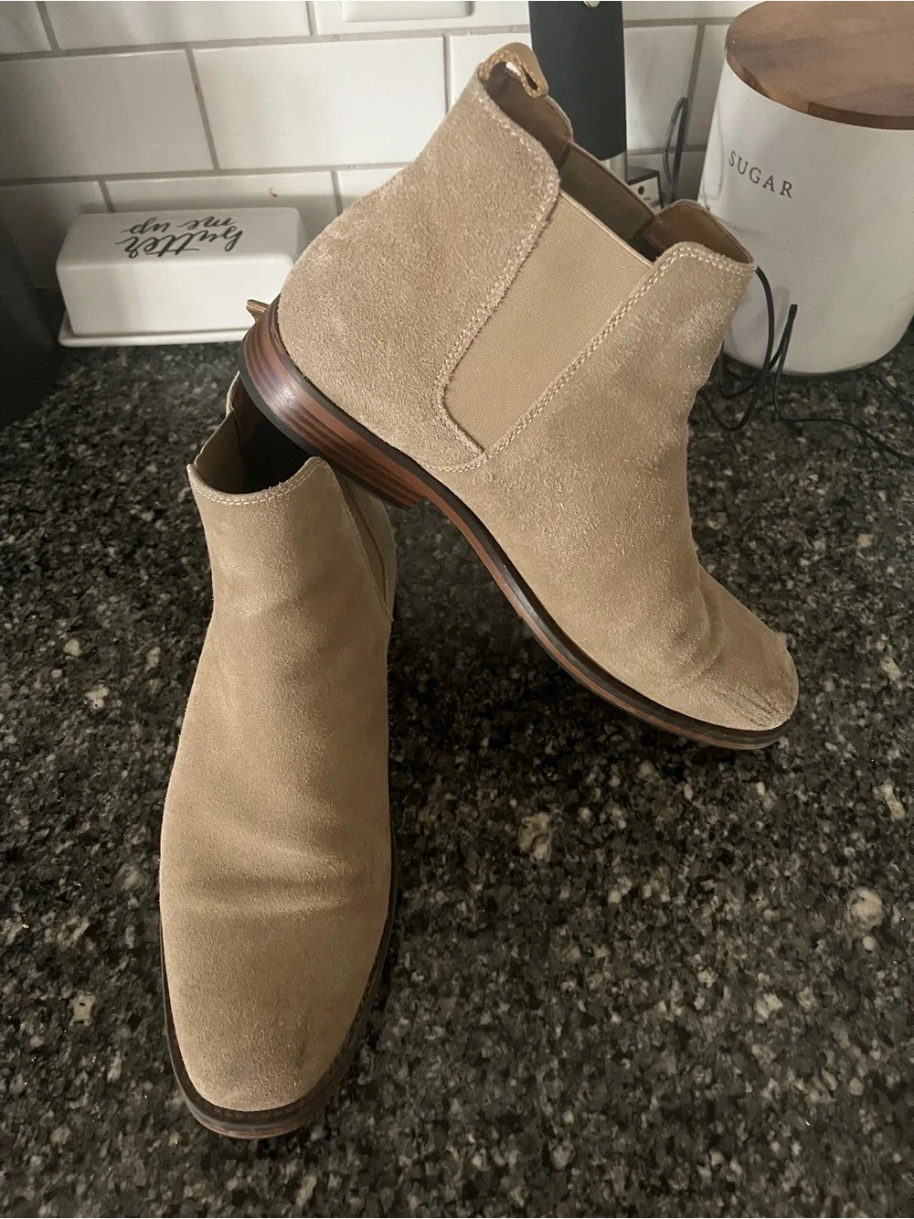 Sonoma Men's Suede Chukka Boots in Light Beige